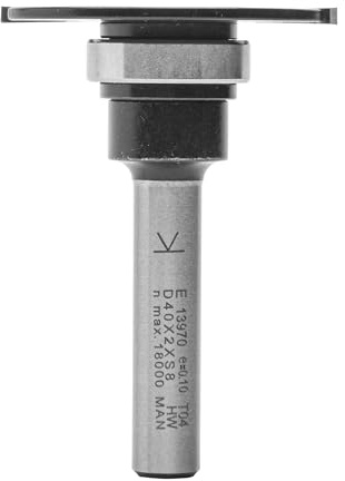 ENT 13970 Skivspårfräs i hårdmetall, skaft (S) 8 mm, diameter (D) 40 mm, NL 2 mm, ØKL 19 mm, T 10,5 mm, GL 54 mm, monterad på spindel med kullager 19 mm