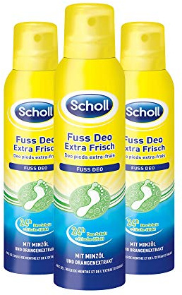 Scholl Fresh Step Extra fräsch fotspray, 3-pack (3 x 150 ml)