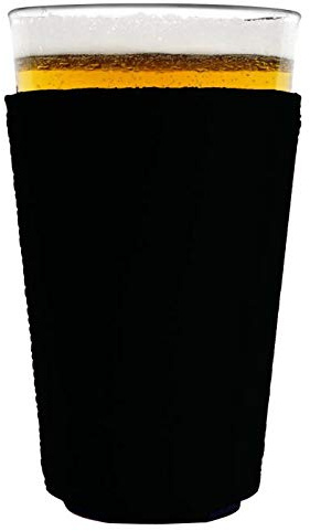 Coolie Junction Blank Neoprene Collapsible Pint Glass Coolie (6, Black)