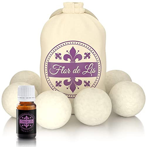 6 Bolas Secadora de Lana de Oveja Ecologica con Aceite Esencial de Lavanda - Suavizante Natural para Ropa - Lana de Nueva Zelanda