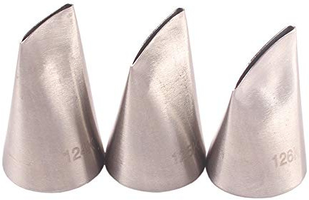 BLUGUL 3 Pièces Austin Rose Douille Patisserie, Douille Pétale de Fleur en INOX pour Décoration de Gâteaux