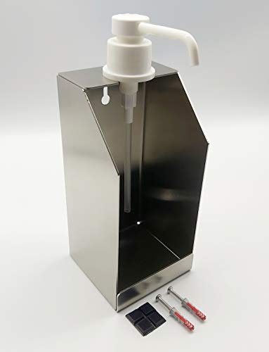 HL-Perfektion-in-Edelstahl Desinfektionsmittelhalter mit Bode Dosierpumpe kompatibel nur für 1000 ml Sterillium Flaschen