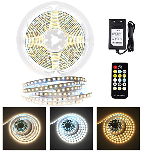 KWODE LED Strip 6M Dimmbar Warmweiß Neutralweiss Kaltweiß, LED Band mit Fernbedienung & Netzteil, 24V LED Lichtband Streifen Stripes Lichterkette für Decken, Küche, Schlafzimmer (3000K/4500k/6000K)