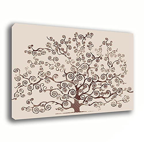 Quadro Moderno SHABBY CHIC Albero della Vita Quadri moderni da Parete Stampa su tela Canvas Decorazione muro Murale Soggiorno Arredo scandinavo Camera da letto Cucina (30x50 cm, Albero Vita)