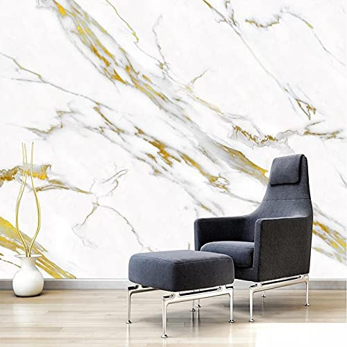 Frtmsticker Papier Peint Autocollant Murale 3D Blanc Texture Marbre Papier Peint Photo 3D Enfants Chambre 3D Murale Pvc Autocollant Wall Art Garçon Fille Chambre Affiche Murale 250X150Cm