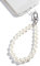 AMAYO,Catena per cellulare universale, ciondolo per cellulare, cordino, cinturino per cellulare, cinturino da polso, smartphone e custodia per cellulare (perle bianche da 8 mm)
