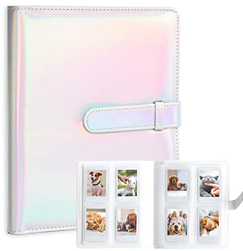 Album Photo 256 Pochettes pour Appareil Photo instantané Fujifilm Instax Mini LiPlay 11 12 26 25 9 8+ 8 7S, Porte-Cartes Photo pour imprimante à Appareil Photo instantané Polaroid (Argent Magique)