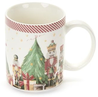 NUVOLE DI STOFFA Tasse de Noël en porcelaine avec poignée Christmas Carol Casse-Noisette 300 ml 2 variantes (1pc) Arbre Casse-Noisette