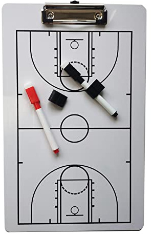 Exogio Coaches taktiktavla, Dry Erase basket, taktiktavla, fotbollstränare, taktikmapp, taktikbrädor med markörpenna, whiteboardtavla för taktiker och spelanpassningar