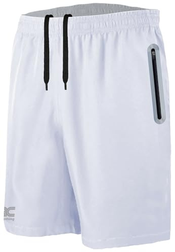 JRC Just Royal Clothing Short de course pour homme avec 2 poches zippées, short léger pour entraînement et salle de sport