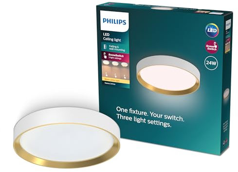 PHILIPS Hanno Ceiling SceneSwitch, Round, 24W, 2700Lm, 2700K, White, IP20