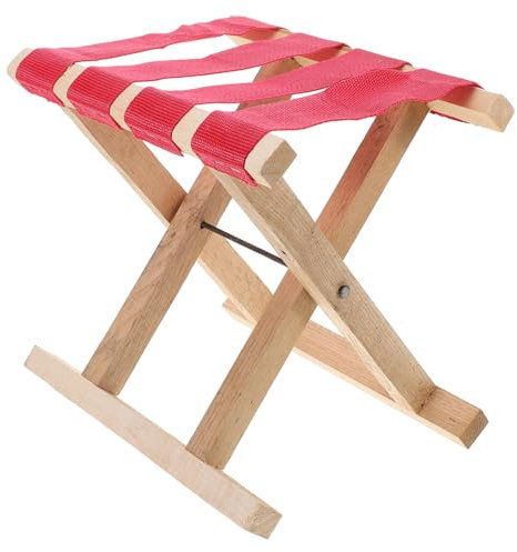 Milisten Campingbank Aus Holz Klapphocker Für Outdoor-angelausrüstung Kompakter Hocker Für Unterwegs