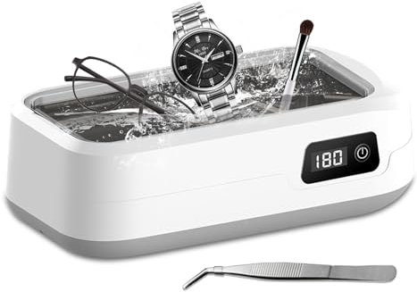 mumisuto 640ml Ultrasonic Cleaner, 48000HZ Ultrasonic Jewellery Cleaner with 4 Modes of Cleaning and Touch Control, 40W High Power Sonic Cleaner for Rings, Glasses, Jewelry, Dentures