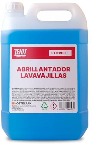Hostelpak | 5 l | Abrillantador lavavajillas | Acabado brillante | lavavajillas líquido | detergente lavavajillas profesional