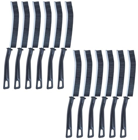 12pcs Crevice Cleaning Brush Uk, Crevice Brush for Cleaning, Magic Brush Cleaner, Hard Bristle Cleaning Brushe, Long Thin Cleaning Brushes for Small Spaces in Kitchen Bathroom Window Groove