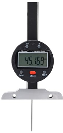 Elektronische Tiefe, Digitale Tiefenanzeige 0 Bis 50,8 Mm für Profis, LCD -Bildschirm für Genaue Messwerte, USB -Dünnstangen -Tiefenmessgerät, Genaue und Stabile Messung
