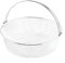 Bebykilemi Cestello per friggitrice ad aria in acciaio inox, per friggere la casa, riscaldamento uniforme, pratico e affidabile, con manico