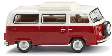 Wiking 031805 H0 Campingbus Volkswagen T2b rubinrot/weiß 1:87, Kein Spielzeug!!