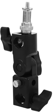 BESPORTBLE Adaptador de Soporte para Flash y Paraguas Fotográfico, Compatible Versátil, Material ABS y Metal, Adecuado para Estudio y Eventos
