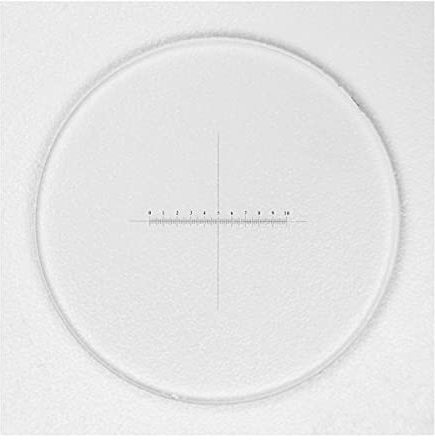 Microscope Eyepiece Micrometer-DIV 0.1 mm Microscope Eyepiece Micrometer Cross Reticle Calibration X=10 mm Ruler Scale Measurement Ocular Micrometer (Diameter 24 mm)