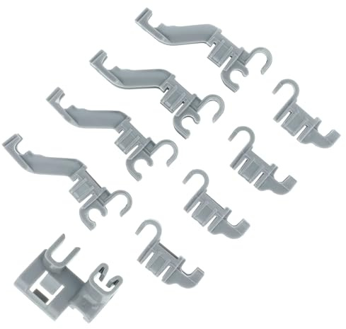 vhbw 9x Pinces de fixation compatible avec Bosch SM50E10RU/C9 | SMD53M72EU/92 lave-vaisselle - Panier inférieur