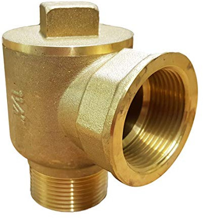 Rückschlagventil 1 1/4 Zoll (41,7mm) Eckform - mit Messingkegel als 1.25 Rückschlagklappe für Brunnen Saugschlauch Hauswasserwerk Schwengelpumpe Gartenpumpen -Das Ventil das die Profis nutzen !!