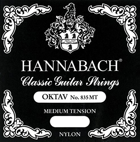 Hannabach Klassiska gitarrsträngar, oktavgitarr, H/B2 – 8352MT, för mensur 380 mm – 400 mm, serie 835MT, medium spänning