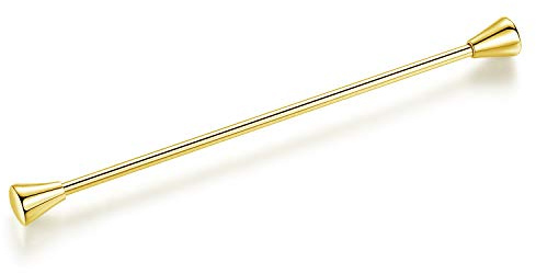HONEY BEAR 1 Stück/3er Set Herren kragennadel Anzug Hemd Kragenstift Kragen Pins Bar Krawattenknoten Bar Edelstahl für Hochzeit Geschenk,Kegel Silber,MEHRWEG (Kegel Kopf Gold)