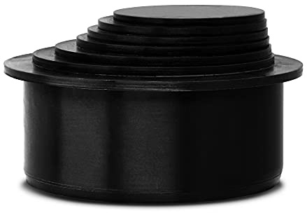 HT KG Rohr Reduzierverbinder Ø 110 mm DN 100 Schwarz Mehrstufig Ø 63-100 mm Reduzierstück Adapter Fallrohrfilter | Reduktion Rohrreduzierung Übergang Rinnenfallrohr Minderer | Abwasser Installation