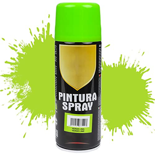 Etrexonline Pintura Spray Multicolor Profesional 400ml Adecuado Metal Madera y Plástico - Color Verde Lima (Paquete de 1)