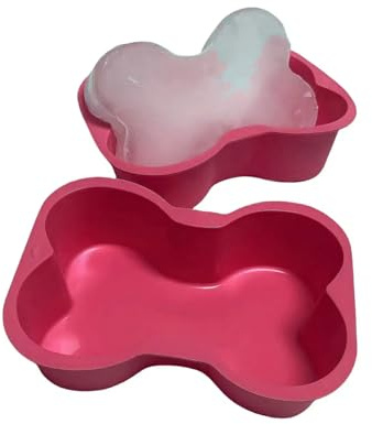 Lot de 2 moules à glaçons en forme d'os pour animaux de compagnie, porcelets rafraîchissants et grands moules à glace en silicone pour bain de chien, moules à glace durables pour bain de glace