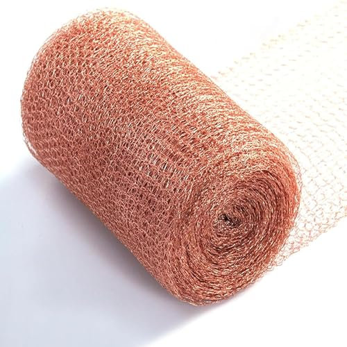 SIONUE Schneckenzaun Kupfer, Kupferband Gegen Schnecken, Schneckenzaun, Schneidbares Kupfergewebe, Pflanzenschutz für Haus und Garten (12.7cm*6m)