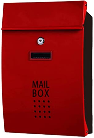 Wall Mounted Post Box, Wall-mount Mailboxes With Lock Postbox Simple Mailbox Posts Double Door Mailboxes For Residential Villas Drop Box