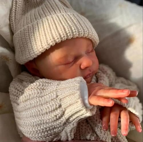 Zero pam Reborn Puppe Lebensecht 50CM, Silikon Baby Puppen Wie Echt Realistisch Newborn Babys Puppe Echte Babypuppe Vollsilikon Lebensecht Wasserdicht, Reborn Baby Mädchen