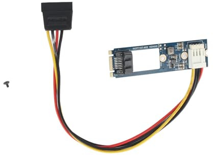 Greensen Adaptador de M.2 a SATA, Convertidor M.2 NGFF a SATA, Tarjeta de a 7 Pines con Cable de Alimentación de 4 Pines para Dispositivos III, Compatible con 2280, 2260,