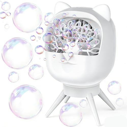 Automatische Seifenblasenmaschine, Kinder Bubble Machine 38000 Blasen/Min mit 1800mAh Akku, Seifenblasenmaschine Geeignet für Hochzeit/Geburtstag/Bühne/Party