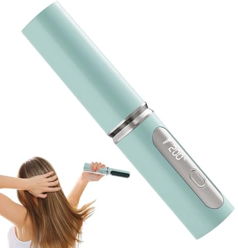 Lisseur à cheveux – Brosse à cheveux chauffante portable | Peigne de fer à friser à chauffage rapide, Rechargeable par USB, peignes à lisser, outils de coiffure pour femmes et filles, Types volum