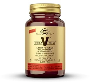 Solgar Fórmula VM-75 Combinación de Multivitaminas y Minerales, 30 Unidades (Paquete de 1)