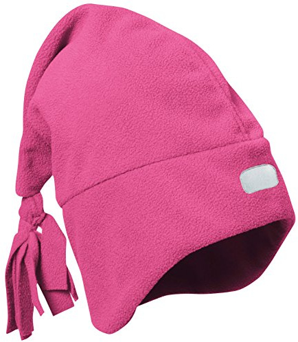 Playshoes Unisex Kinder Fleece-Mütze Wintermütze, Zipfelmütze pink, 53cm
