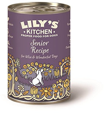 Lily's Kitchen Made with Natural Ingredients Wet Dog Food Tin Senior Recipe with Turkey 6 x 400g