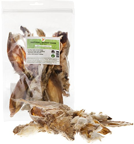 100g Rabbit Ears With Hair Natural Hypoallergenic Dog Treat Chew Grain & Gluten Free