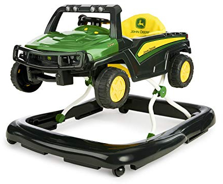 Bright Starts, John Deere Gator Ways to Play 4 in 1 Lauflernhilfe, höhenverstellbar, zusammenklappbar, für zwei Kinder gleichzeitig, mit Geräuschen und Lichtern
