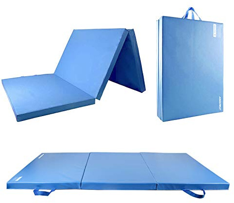 RitFit Upgraded Folding Exercise Mat, 2 Inch Thick Gymnastics Mat 3’x6’,4’x8’,4x10’,2'x8' with Carrying Handles for Yoga, MMA, Stretching, Core Workouts and Home Gym Protective Flooring