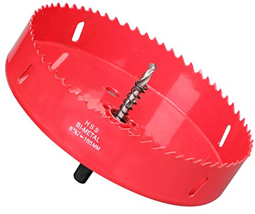 Lochsäge 165mm, 30mm Bi-Metall Schnitttiefe HSS M 42 Lochschneider zum Schneiden von Holz, Kunststoff, Gipskarton und Weichblechen