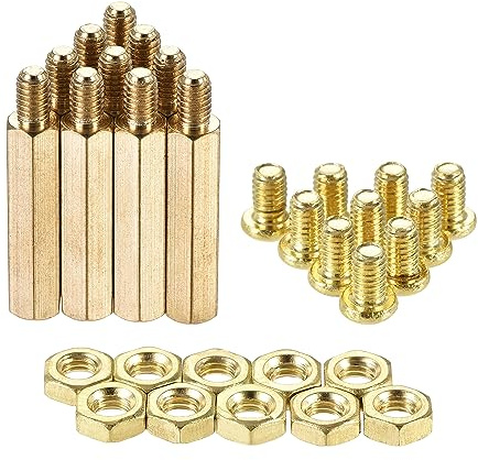 sourcing map 10 Sätze M4 Sechskant Abstandshalter 25mm+6mm Kit Motherboard | Gewindestecker, Computerplatine, männlich-weiblich