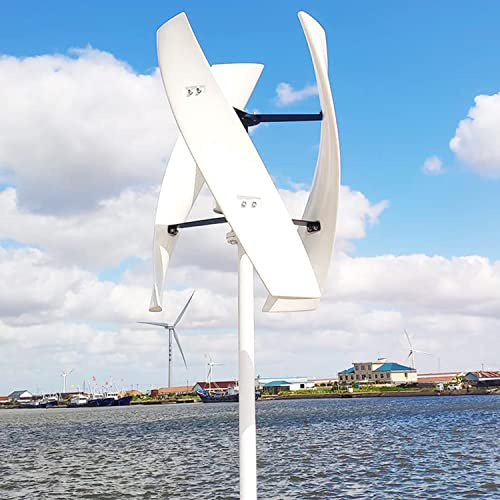 AALGO Turbina Eólica Vertical Kit Completo,Generador Viento Jardín Instalacion Eolica Domestica Aerogenerador Eolico Trifásico AC Turbina Eólica de Viento Vertical con Controlador,8000W-48V