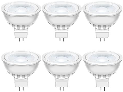 Auting GU5.3 led warmweiß MR16 LED 5W Lampe 12V, 50 Watt ersetzt, 2700K Warmweiß 38° Abstrahlwinkel LED Spot MR16, 560Lm AC/DC 12Volt Led Leuchtmittel, Nicht dimmbar, 6 Stück