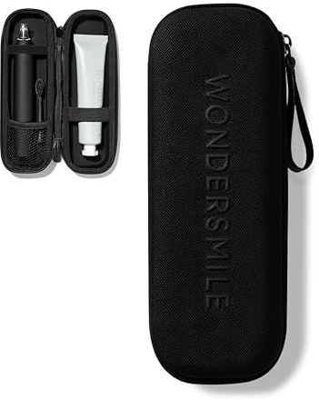 WonderSmile® Premium Reiseetui für Schallzahnbürste – Der ultimative Schutz für unterwegs - stabile wasserfeste Hartschale (Black)
