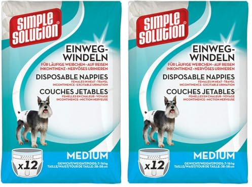 Simple Solution Hunde Windeln M (Packung mit 2)