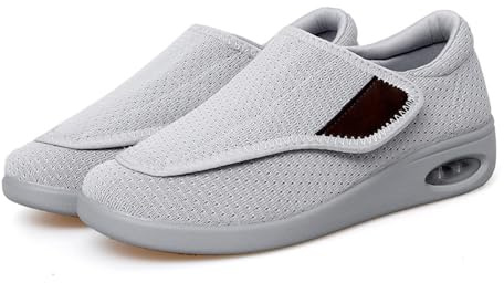 Scarpe Terapeutiche Per Diabetici Da Donna Scarpe Da Corsa Scarpe Alluce Valgo Piedi Gonfi, Scarpe Da Ginnastica Leggere E Traspiranti Antiscivolo Scarpe Ortopediche Per Artrite Edema,Gray-40 EU